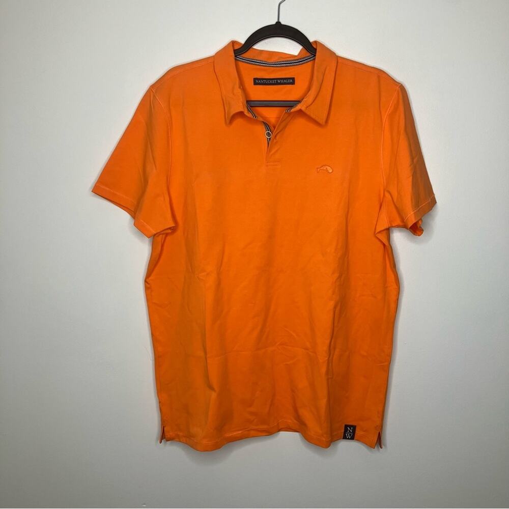 NWOT NANTUCKET WHALER Port Short Sleeve Polo Port Melon Large